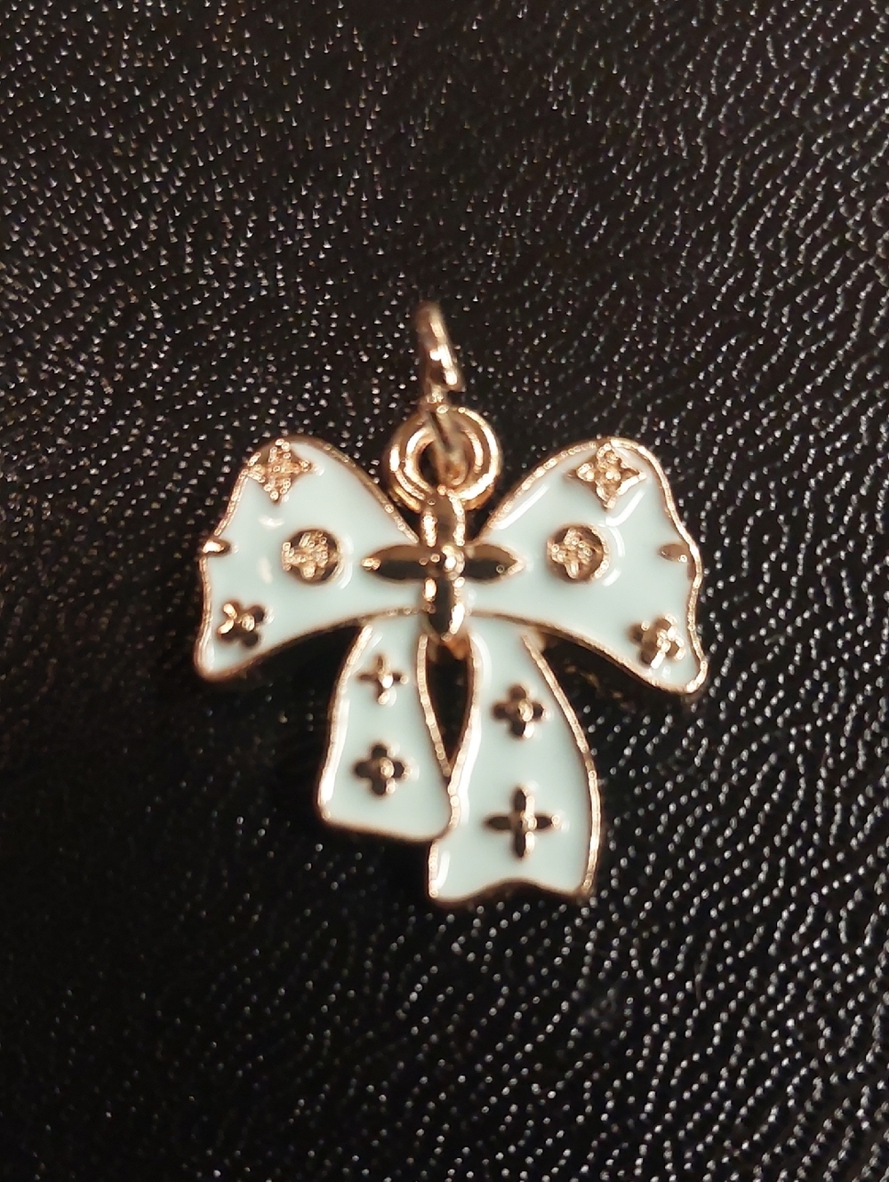 LV Gold & Blue Enamel Bow Charm Pendant